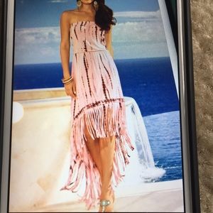 NWT Boston Proper Strapless Fringe Dress- small